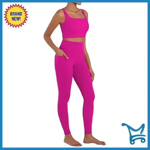 High Waist Tummy Control Workout Leggings, 4-Way Stretch, Side Pockets - Picture 3 of 8
